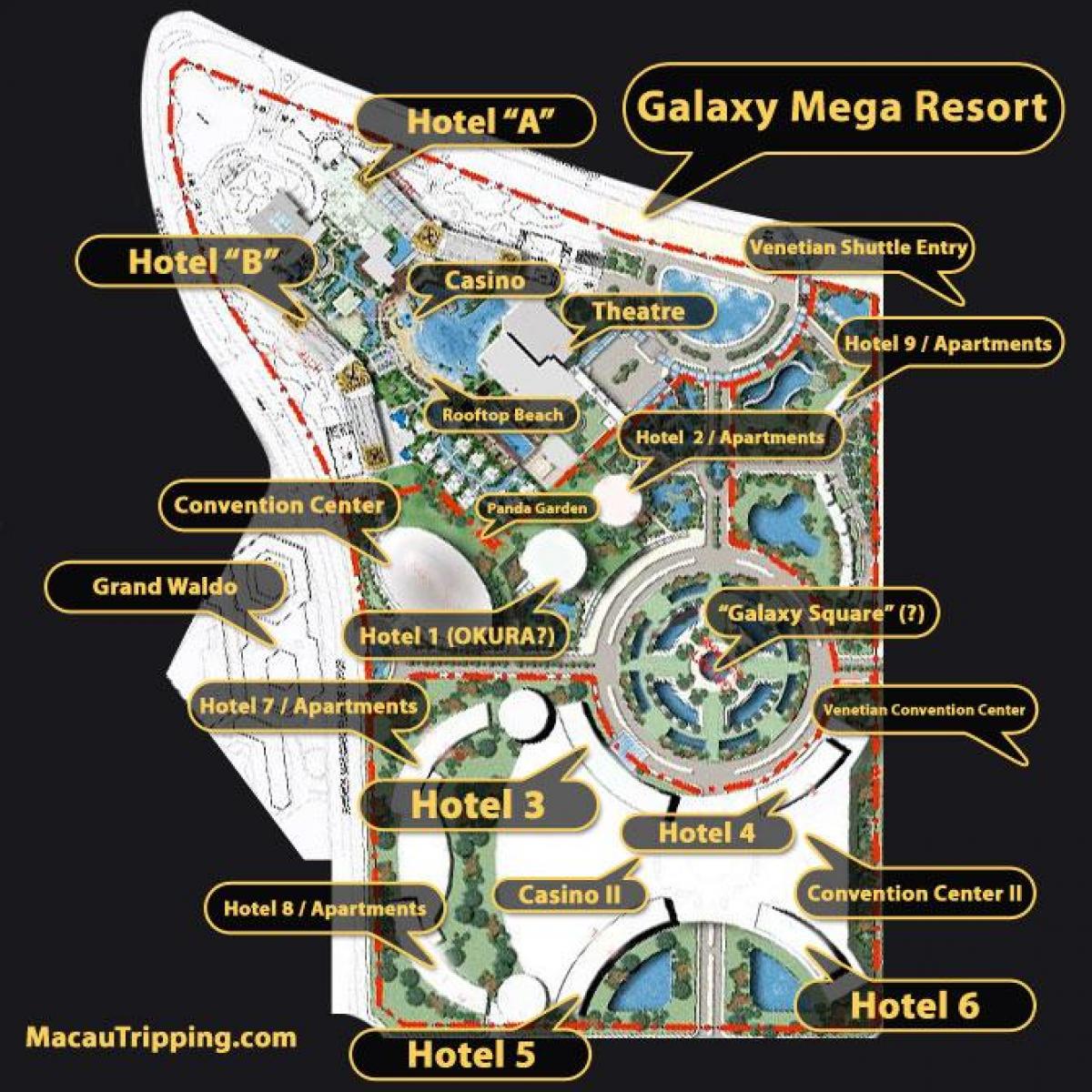 galaxy Macau hæð kort