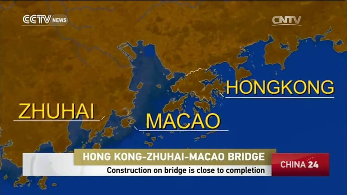 hong kong Macau brú kort