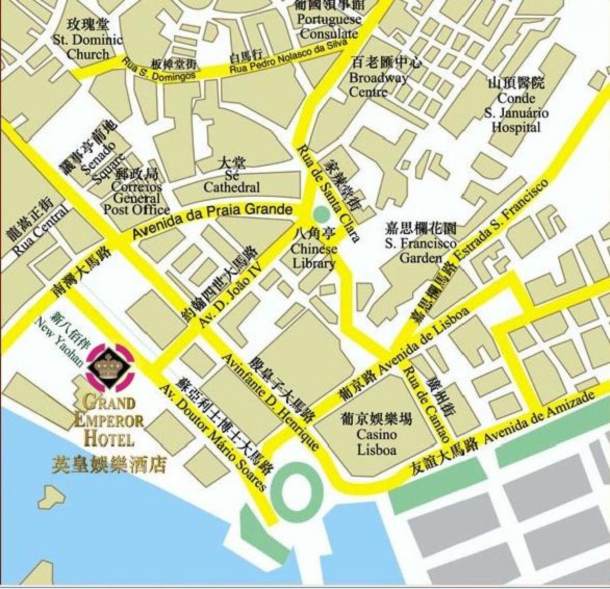 kort af Macau gufubað
