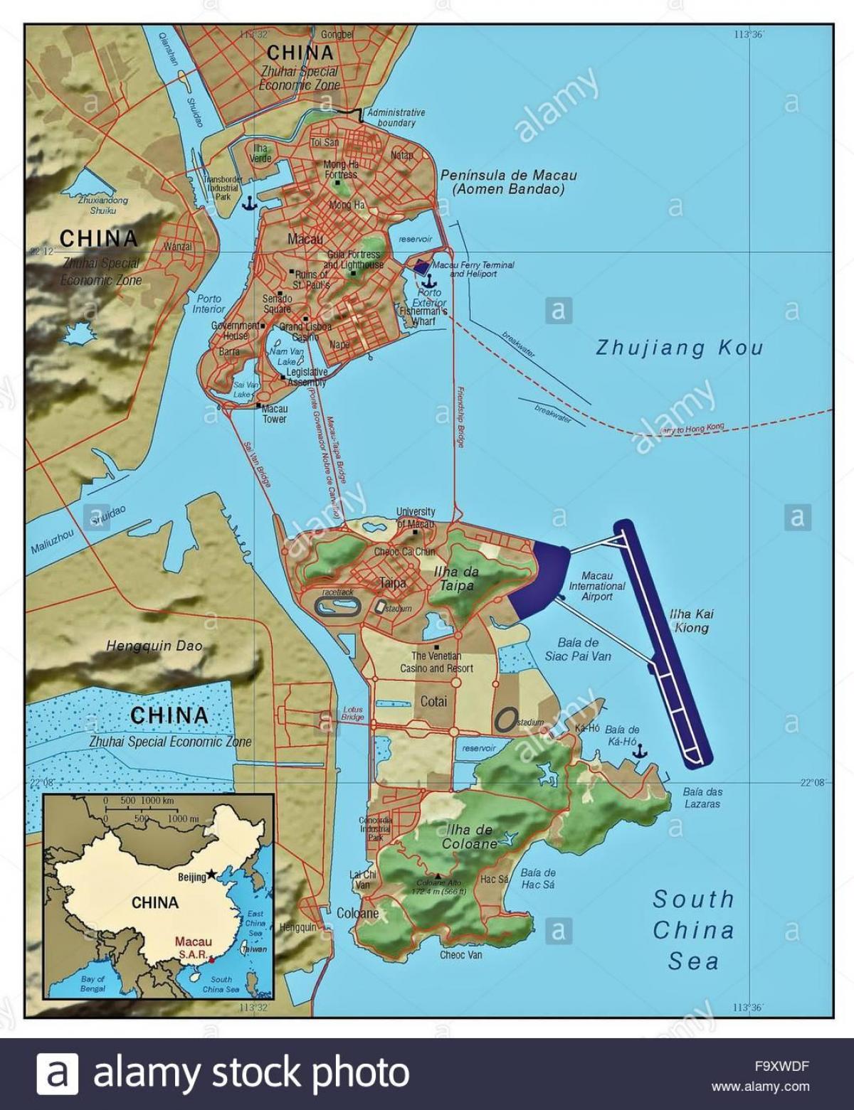 Macau landi í heiminum kort