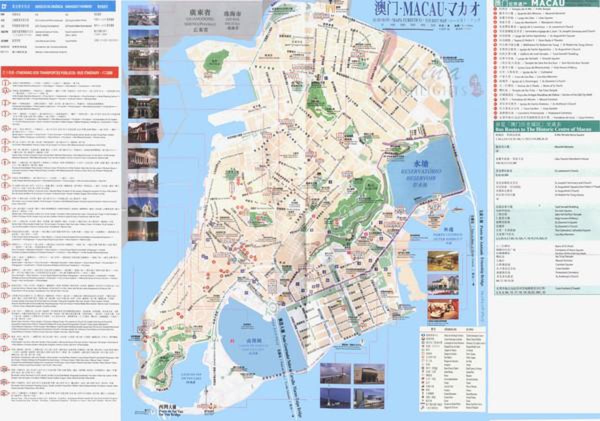 Macau strætó samgöngur leiðum kort