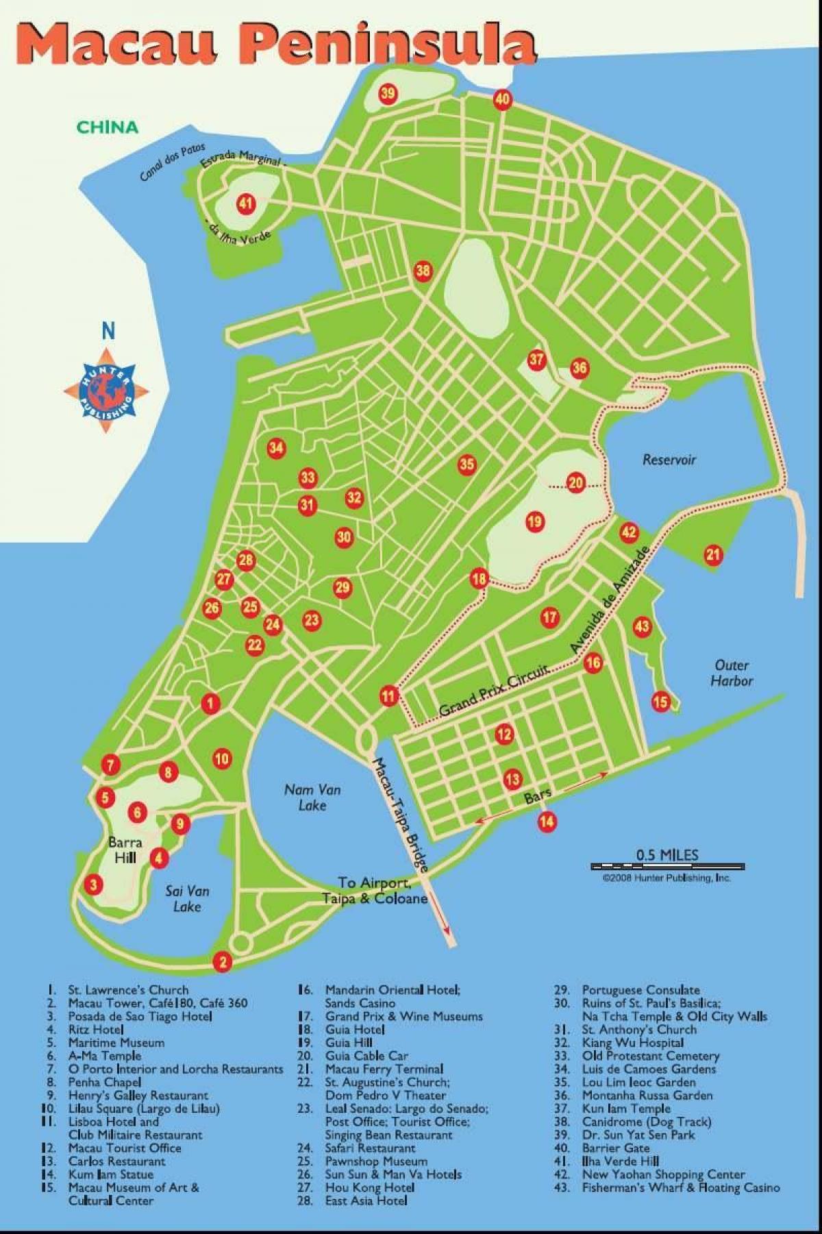 Macau skoðunarferðir kort