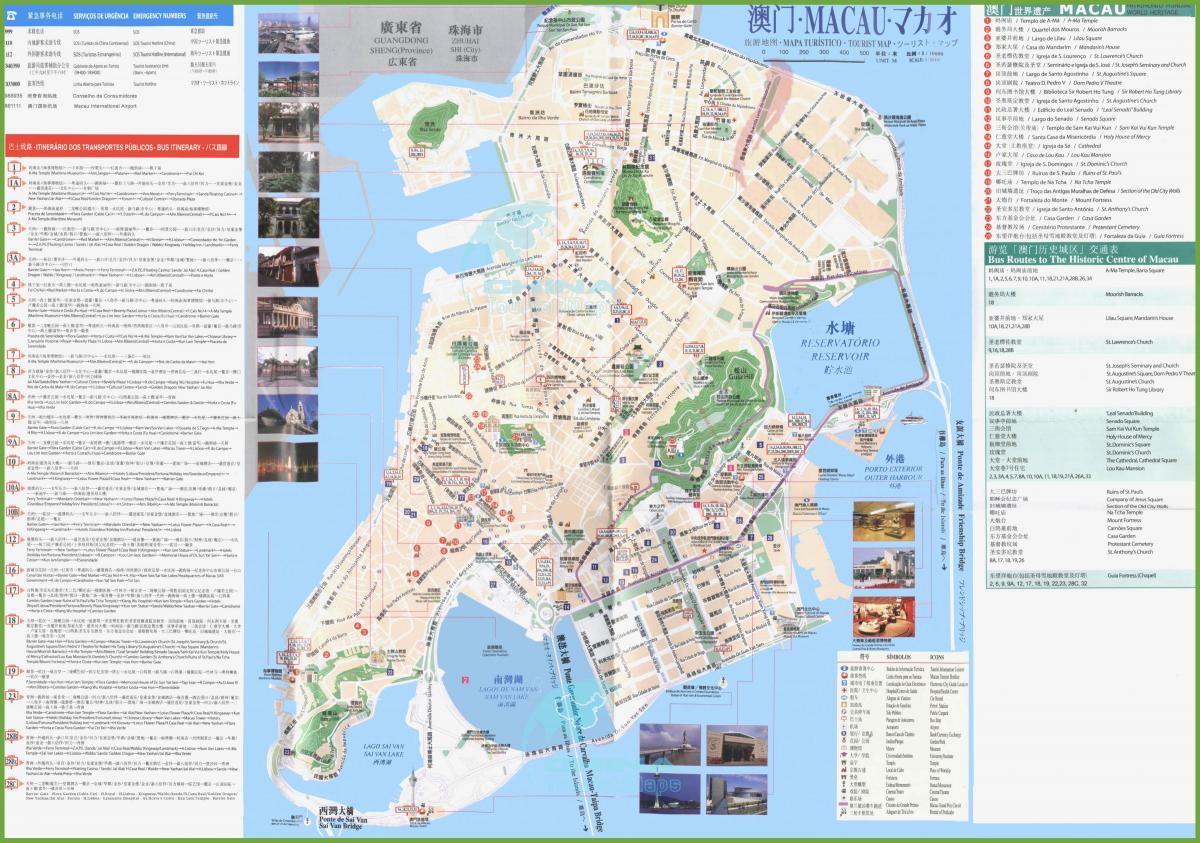 Macau strætó leið kort